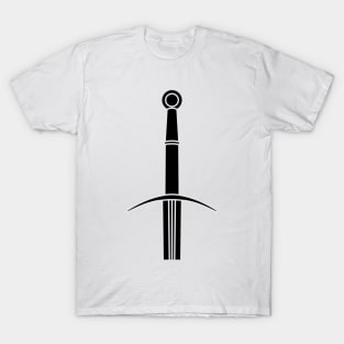 Hand and a Half Sword Garnish / Bastard Sword (Black) T-Shirt